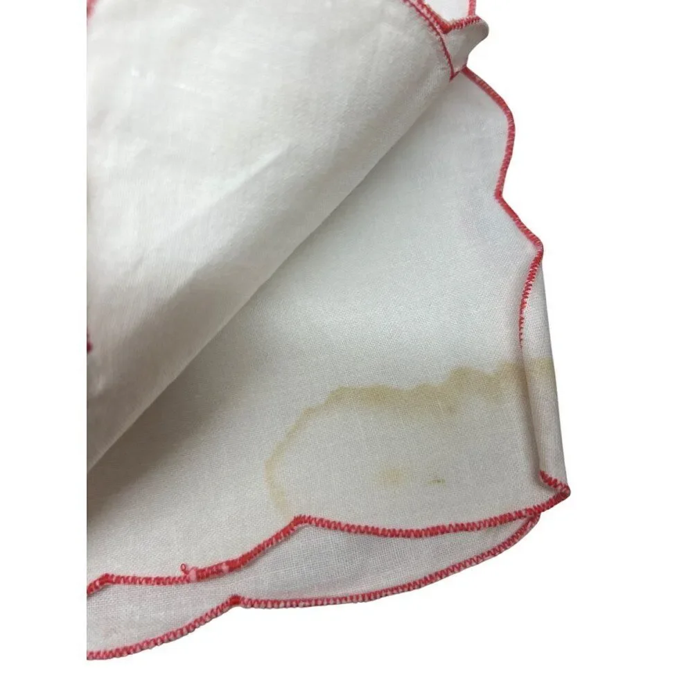 Vintage Cotton Imperial Elegance Christmas Placemat Set With Floral Embroidery &